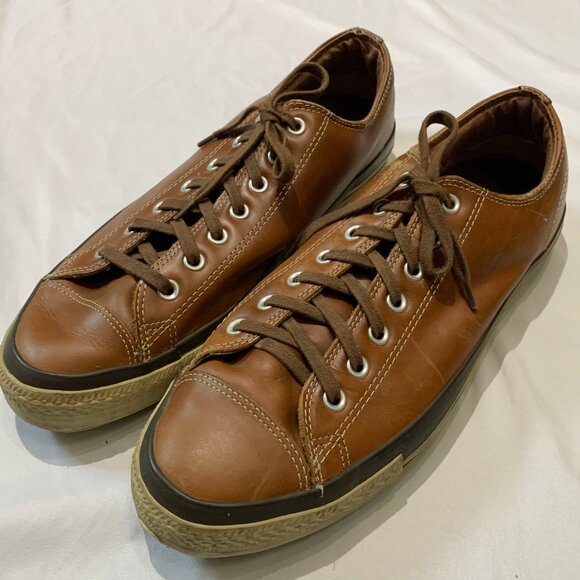 Converse All Star Brown Genuine Leather Low Top Shoes Men's Size 13 - Picture 11 of 11